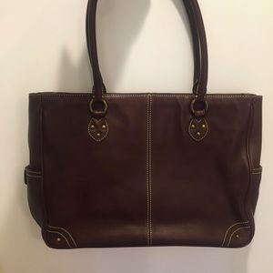 ✨ Last Chance✨ J.Crew Brown Italian Leather Tote
